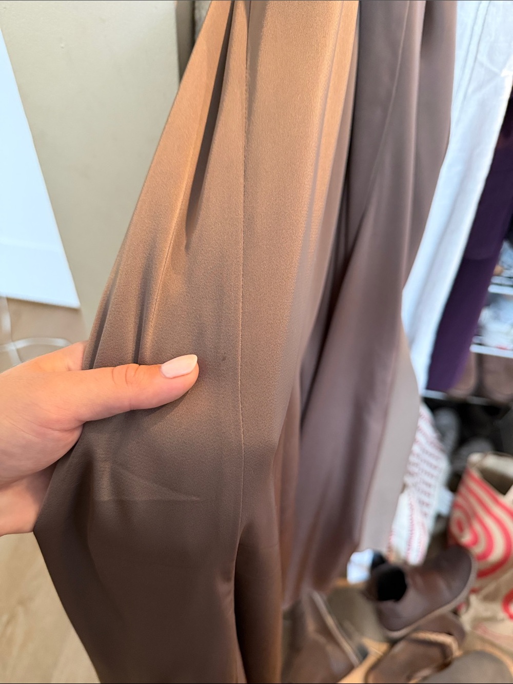 Birdy Grey Lydia Matte Satin Dress in Mocha - Picture 12 of 14